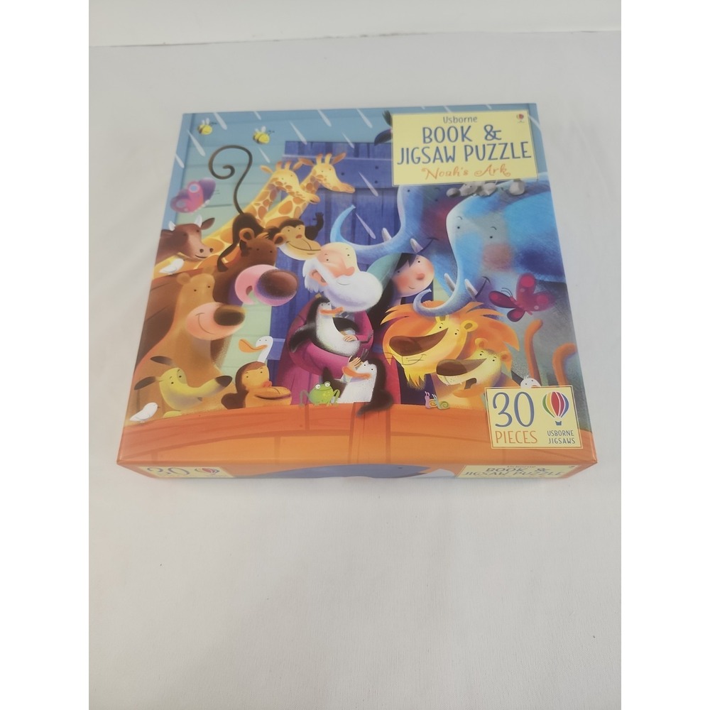 Usborne Noah's Ark Book & Box Missing 2 Puzzle Peices